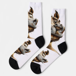 lustiges Eselkunstdesign Socken
