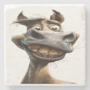 lustiges Eselkunstdesign Steinuntersetzer