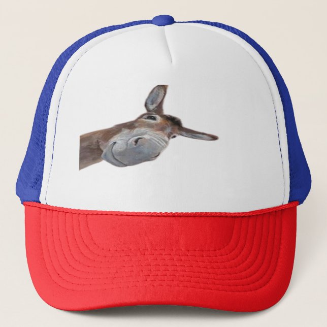 lustiges Eselkunstdesign Truckerkappe (Vorderseite)