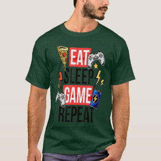 Lustiges Essen Schlafen Spiel Wiederholen für Vide T-Shirt