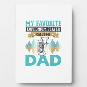 Lustiges Euphonium Dad Vintage Musik Design_1 Fotoplatte