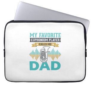 Lustiges Euphonium Papa Vintage Musik Design_1 Laptopschutzhülle