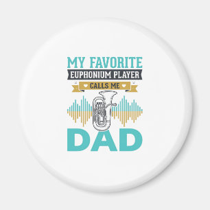 Lustiges Euphonium Papa Vintage Musik Design_1 Magnet