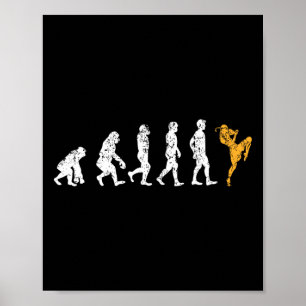 Lustiges Evolution-Kickbox-Geschenk Muay Thai Poster
