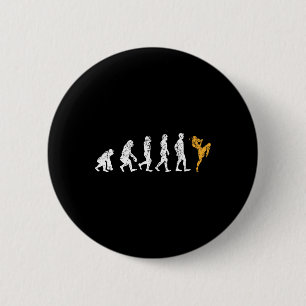 Lustiges Evolution-Kickboxen-Geschenk Muay Thai  Button