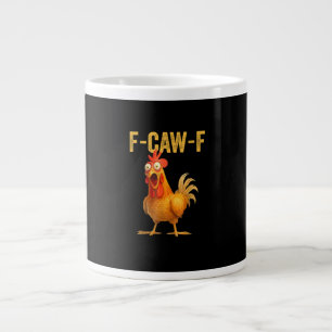 Lustiges F-Caw-F Huhn F-Caw-F Huhn Minimal Sauber Jumbo-Tasse