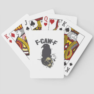 Lustiges F-Caw-F Krähe Vintage Humor Essential Cre Spielkarten