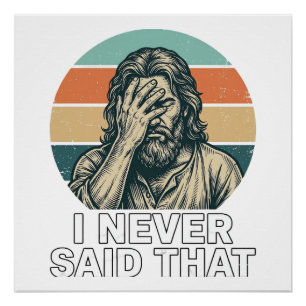 Lustiges Facepalm Vintage Gravur Zitat Design_1 Poster
