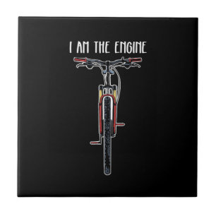 Lustiges Fahrrad Ich bin der Motor Fliese