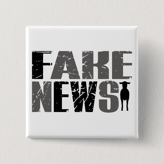 Lustiges Fake-Nachrichten-Mutterschaf-Zitat u. Button (Vorderseite)