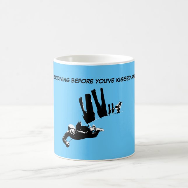 Lustiges Fallschirmspringen Kaffeetasse (Mittel)