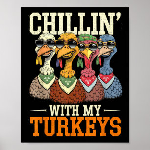 Lustiges Familien Thanksgiving - Chillen Mit Meine Poster