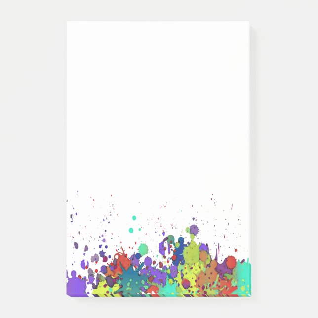 LUSTIGES FARBspritzen I + Ihr backgr. u. Ideen Post-it Klebezettel (Vorderseite)