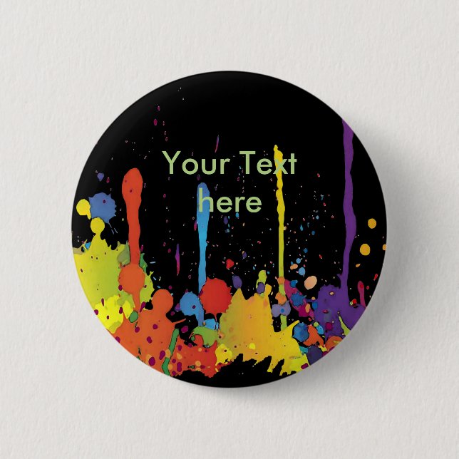 LUSTIGES FARBspritzen II + Ihr backgr. u. Text Button (Vorderseite)