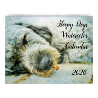 Lustiges faules schlafendes Hunde-Welpen-Anti-Angs Kalender