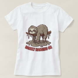 Lustiges Faules Schmelzendes Faultier Cartoon T-Sh T-Shirt
