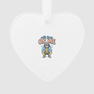 Lustiges Faultier, alle Augen auf mich, vintage Ve Ornament