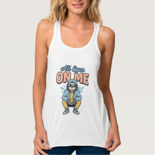Lustiges Faultier, alle Augen auf mich, vintage Ve Tank Top
