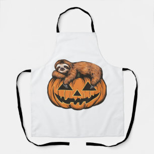 Lustiges Faultier auf Halloween-Kürbis Essential T Schürze
