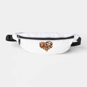 Lustiges Faultier, das Pizza isst, Kawaii-Tierlieb Bauchtasche
