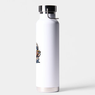 Lustiges Faultier, das Pizza isst, Kawaii-Tierlieb Trinkflasche