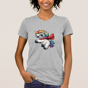 Lustiges Faultier-Einhorn als Held für ein Superhe T-Shirt