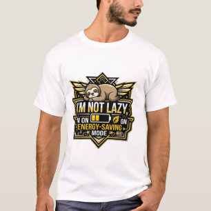 Lustiges Faultier Energie-Spar-Modus T-Shirt