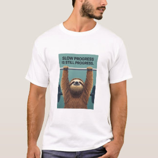 Lustiges Faultier-Gym-Motivationsposter - Langsame T-Shirt