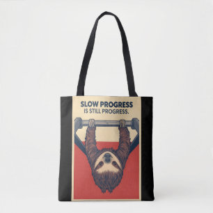 Lustiges Faultier-Gym-Motivationsposter - Langsame Tasche