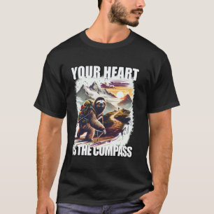 Lustiges Faultier-Motiv für Wanderungen und Spazie T-Shirt