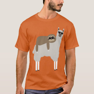Lustiges Faultier reitet Lama Geschenk für Tierlie T-Shirt