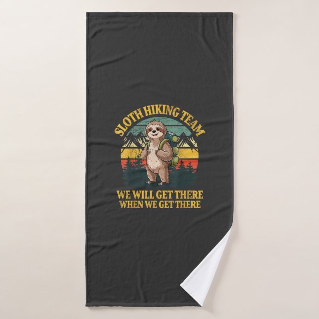 Lustiges Faultier Wander T-Shirt Badehandtuch (Badehandtuch)