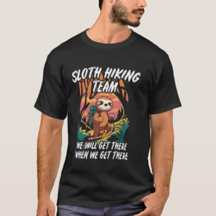 Lustiges Faultier-Wanderteam Outdoor-Wanderer Männ T-Shirt