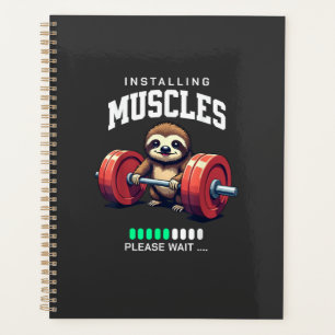 Lustiges Faultier Workout Fitnessstudio Fitness Ge Planer