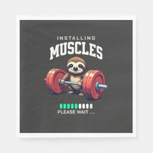 Lustiges Faultier Workout Fitnessstudio Fitness Kr Serviette