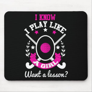 Lustiges Feldhockey Mädchen Shirt Weiblich Feldhoc Mousepad