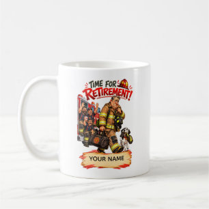 Lustiges Feuerwehrmann-Rentengeschenk Kaffeetasse