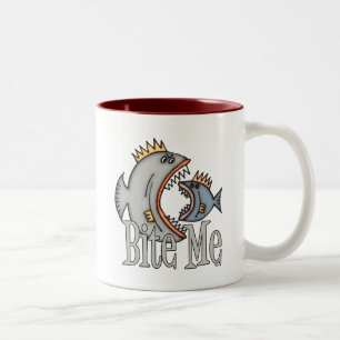 Lustiges Fischen-Tassen-Fischen-Spaß-Fischen Zweifarbige Tasse