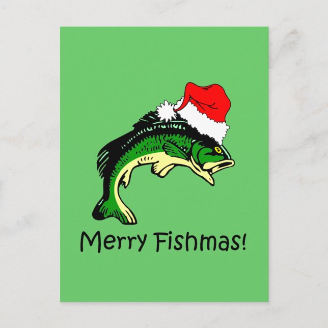 Lustiges Fischen Weihnachten (Vorderseite)