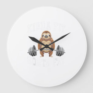 Lustiges Fitness-T-Shirt für Faultiere, die irgend Große Wanduhr