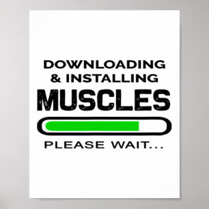 Lustiges Fitnessstudio-Arbeitshemd herunterladen u Poster