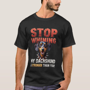 Lustiges Fitnessstudio-Geschenk für Dachshund-Halt T-Shirt