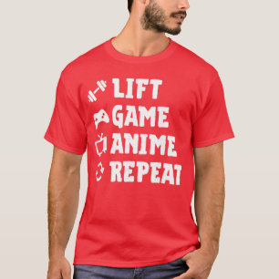 Lustiges Fitnessstudio-Hebespiel Anime-Wiederholun T-Shirt