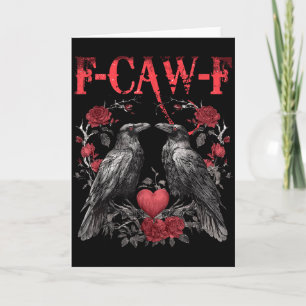 Lustiges florales Herz Rabe F-caw-f Anti Valentins Karte
