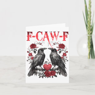 Lustiges florales Herz Rabe F-caw-f Anti Valentins Karte