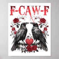 Lustiges florales Herz Rabe F-caw-f Anti-Valentins