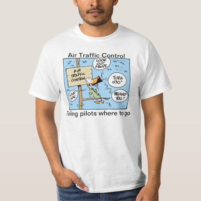 Lustiges Fluglotse-Spaß-Shirt T-Shirt (Vorderseite)