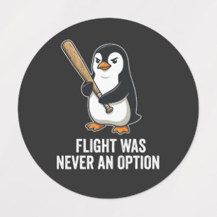 Lustiges Flugunfähiges Vogel Pinguin Design Etiketten