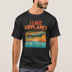 Lustiges Flugzeug Accessoire für Männer Frauen Flu T-Shirt