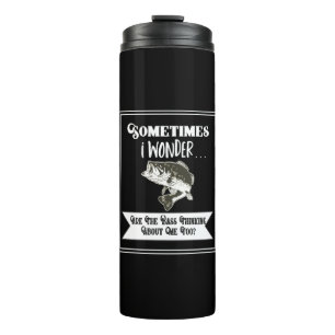 Lustiges Forellenbarsch-Fischen-Zitat für Männer Thermosbecher